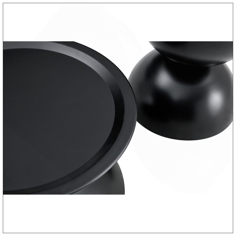 Tables basses rondes BLCK avec plateau de table d'appoint multifonctionnel STORGE