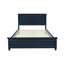 Grand lit en bois massif Montreuil bleu marine-607674389-607674387
