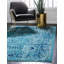 Tapis oriental bleu clair / bleu marine / bleu / ivoire Colfin-22568127