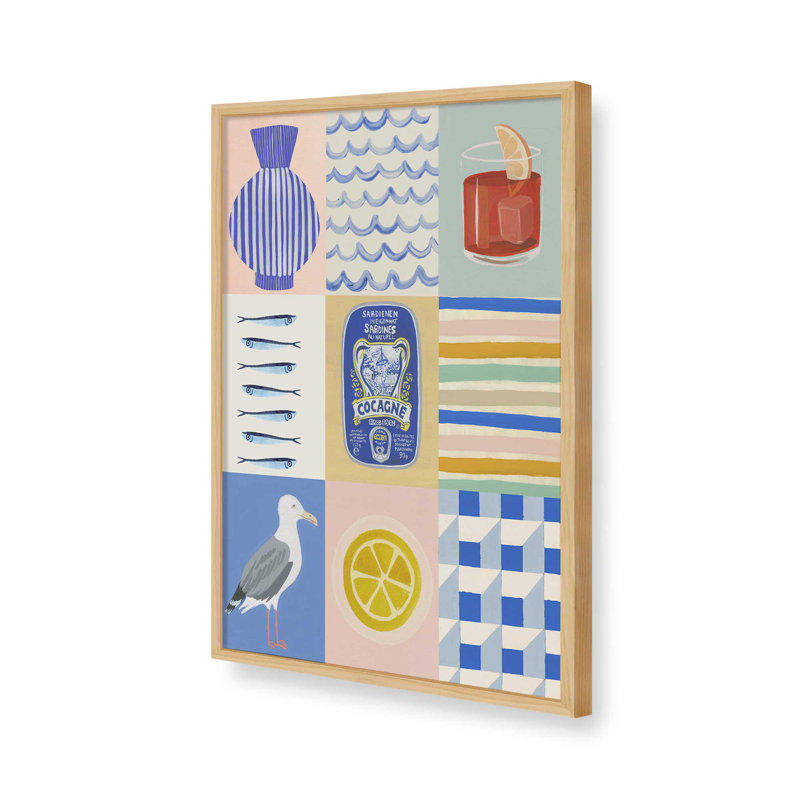 Affiche de bord de mer par Garima Dhawan, reproduction d'art sur toile, Tanné, Cadre à joints visibles, H 16 po x l 12 po