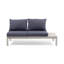 Ensemble de canapé 4 pièces Arlington, bleu sarcelle foncé, canapé d'extérieur en forme de L, ensemble d'extérieur-115731236-115731235