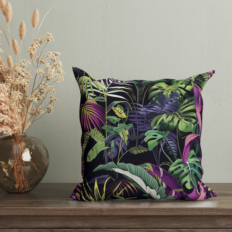 Housse de coussin réversible Floral Maximalist Floral, H 18 po x l 18 po