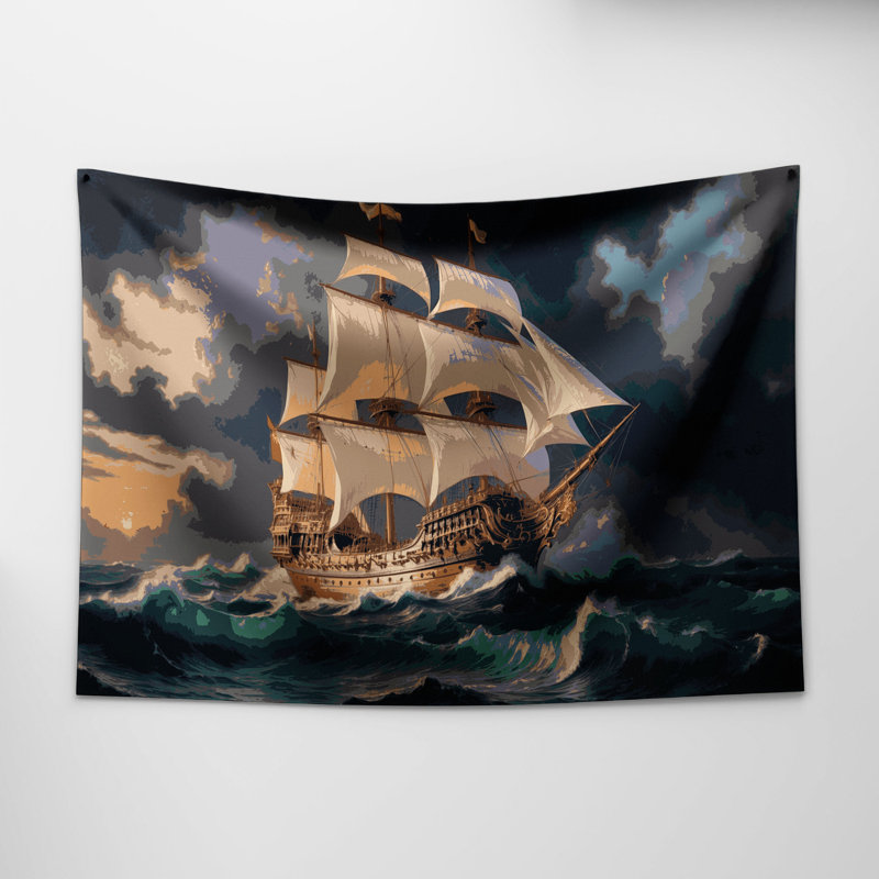 Tapisserie murale Nautical Galion, 26 po x 36 po