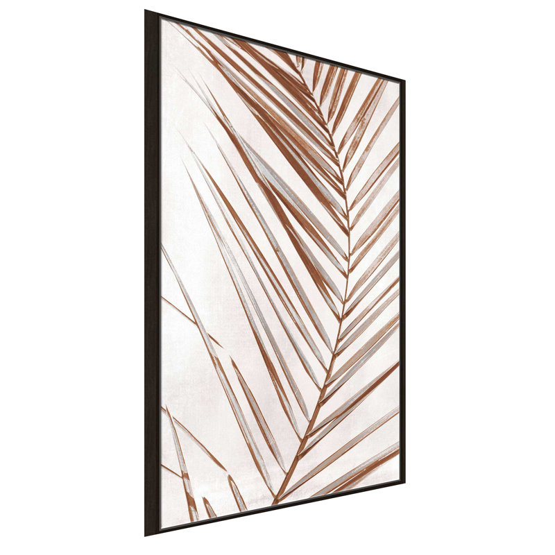 Sedona Frond II - peinture, L 31,5 po x H 51,5 po, Encadrement brun