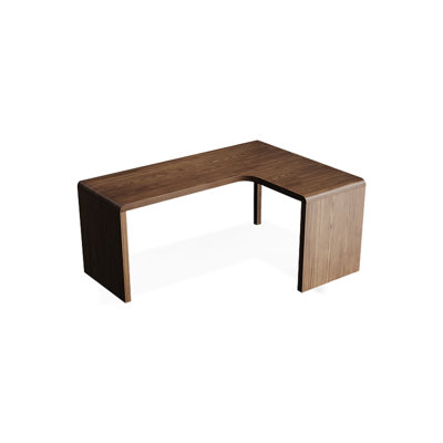 Walnut L-Shaped Solid Wood desk