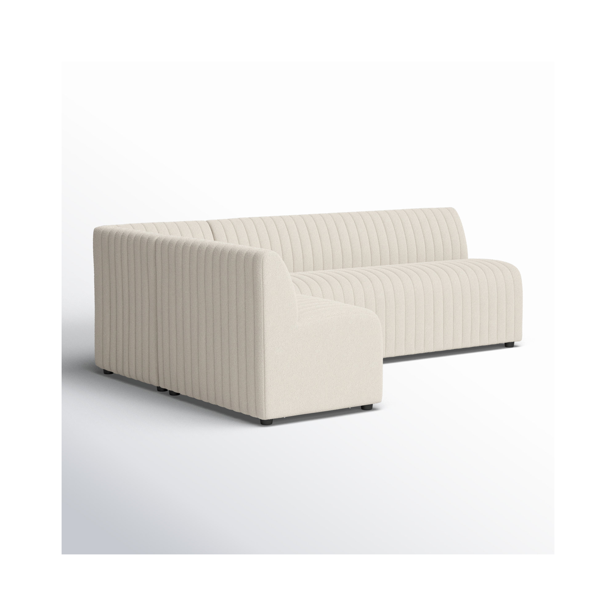 Brandt Modular Upholstered L-Sectional, 31.5" H x 100" W x 66.5" D, Capri Oatmeal Polyester