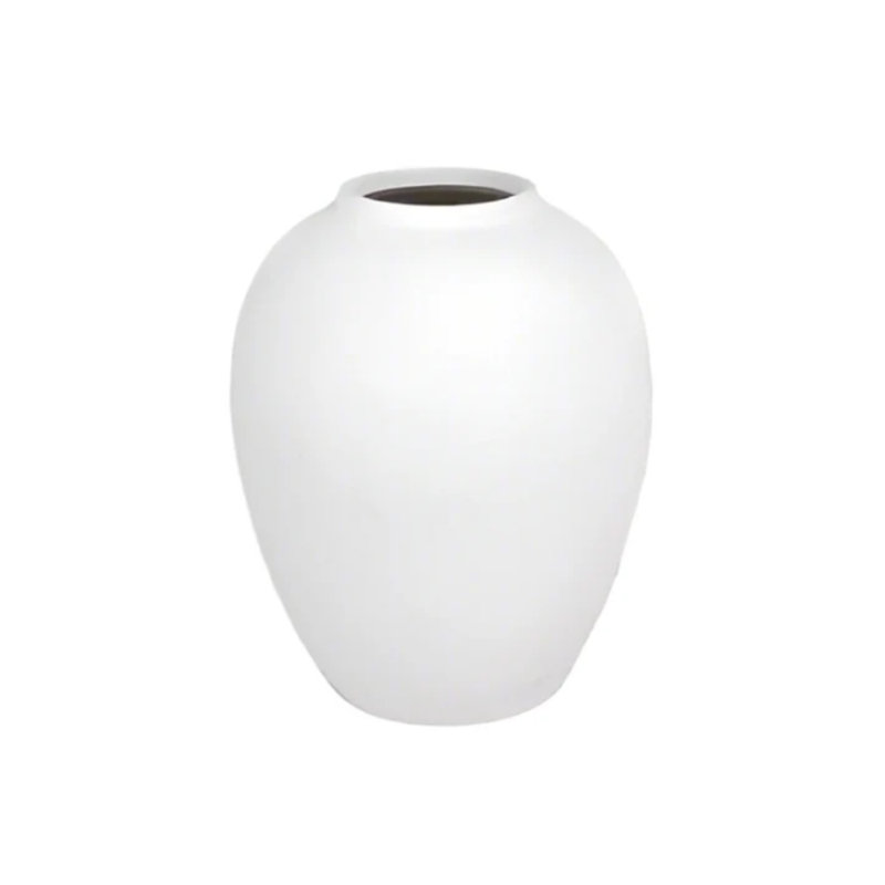 Terracotta Vase White