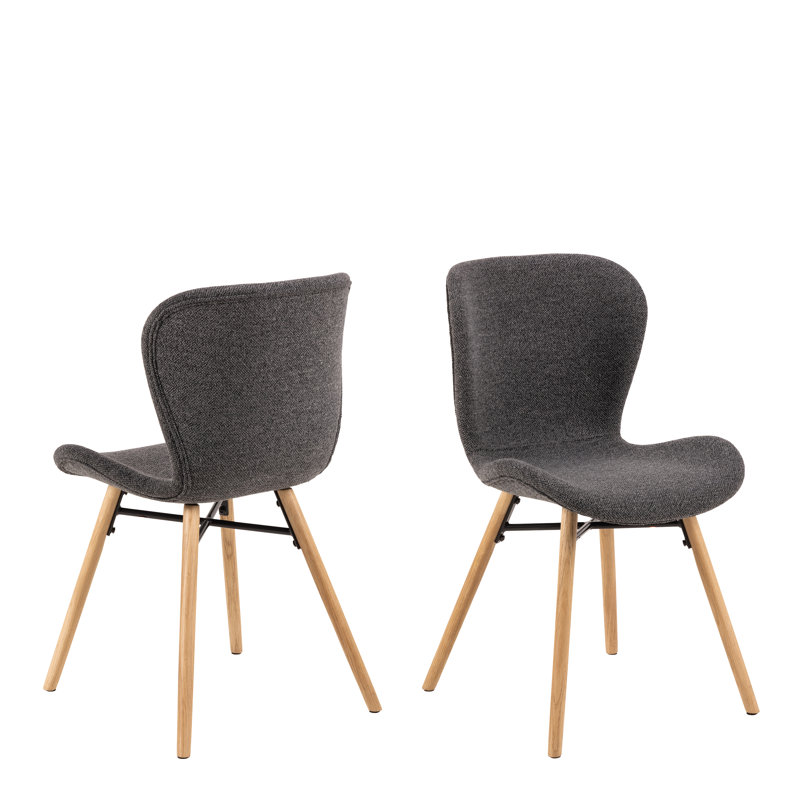 Humberto 82.5cm H Upholstered Side Chair, Grey Fabric