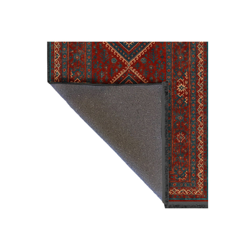 Tapis gris tissé Mosso, 3'11" x 5'11"