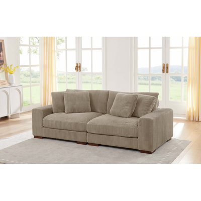 Kijuana Square Arm Sofa with Reversible Cushions by Latitude Run