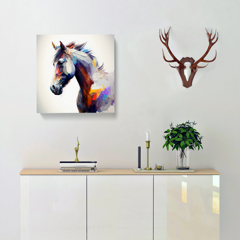 Pony Abstract - No Frame Print, 50cm H x 50cm W x 3cm D