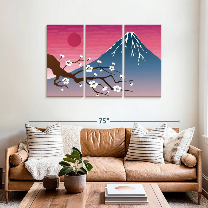 Alvord, Mont Fuji et Sakura, H 36 po x l 57 po