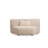 Nathanel Elegant Corner Sofa, Cream Color, 141.7 x 42.5 x 31.1 Inches | Sturdy Beech Wood & Chipboard Frame, 100% Polyester Fabric | 28 DNS Foam Back Cushion, Square Walnut Legs | Dry-Cleanable & Stylish for Modern Living Rooms-90667741