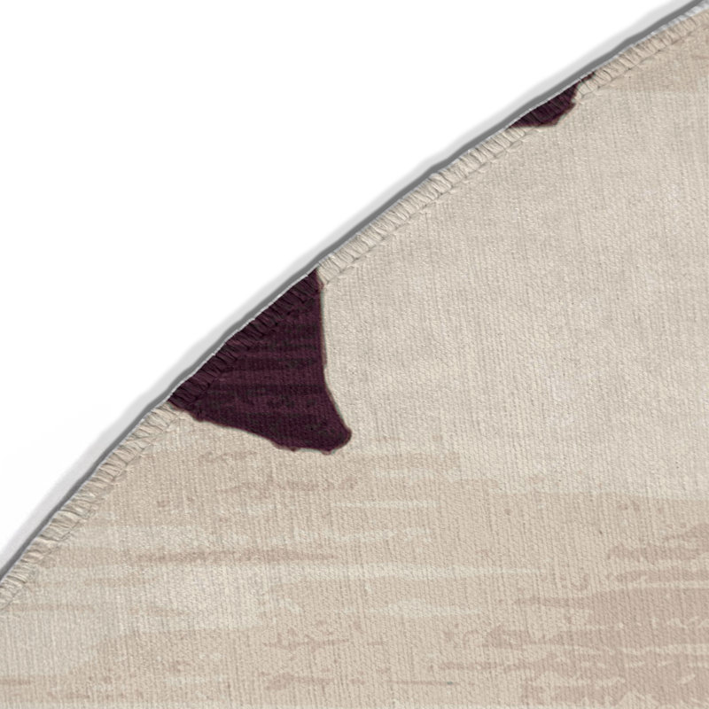 Watercolor Brown Indoor and Outdoor Area Rug, Round 5'
