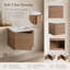 Meuble-lavabo flottant mural de 24 po avec lavabo en céramique, porte à fermeture en douceur et armoire de rangement, meuble-lavabo moderne en contreplaqué ORVICA-1024181285
