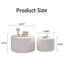Ensemble de tables basses rondes festonnées blanches-446974063