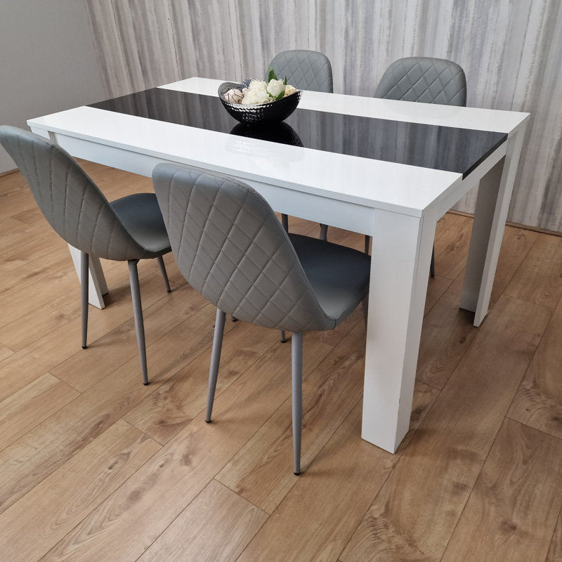 Besnard 4 - Person Dining Set, 75cm H x 117cm L x 77cm W
