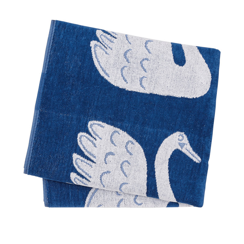 Swan Bath Sheet, Denim