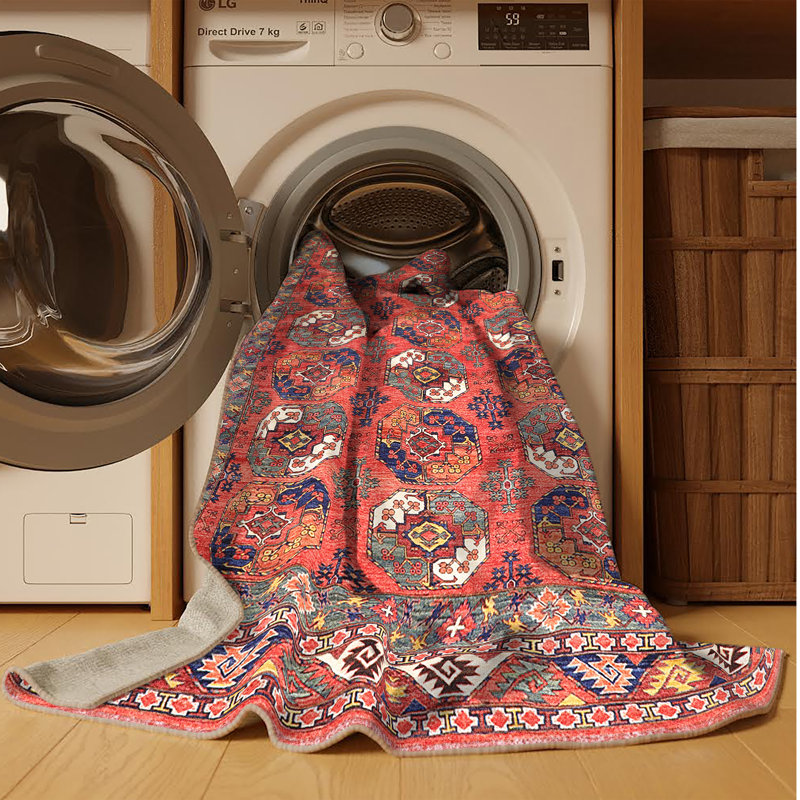 Tapis marocain tissé à la machine, Rectangle 5 pi x 8 pi