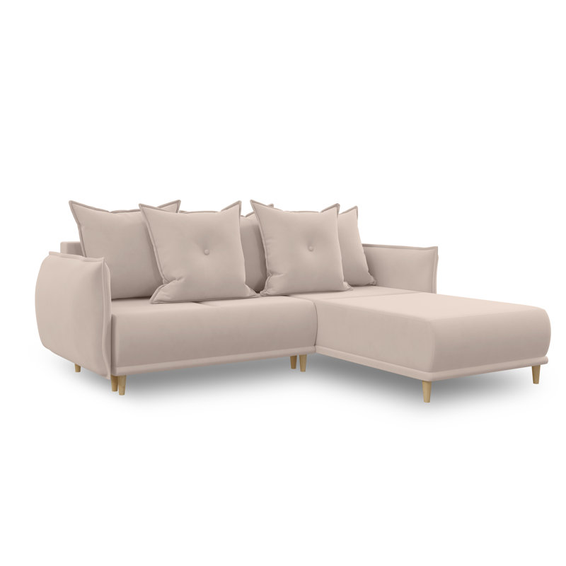 Afonso 4 Seater Sofa Bed, Light Pink