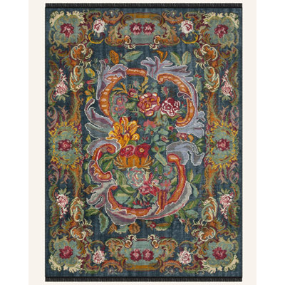 Subir Cotton Floral Indoor / Outdoor Rug