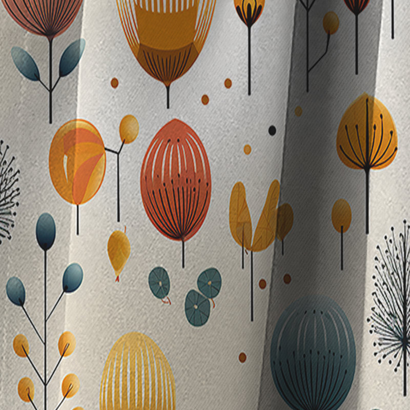 Mcm Scandinavian Harmony - Rideau Mid-Century - Rideau occultant géométrique - 1 panneau, L 52 po x L 95 po
