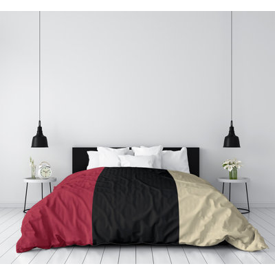 Modern & Contemporary Box Stitch Striped Comforter