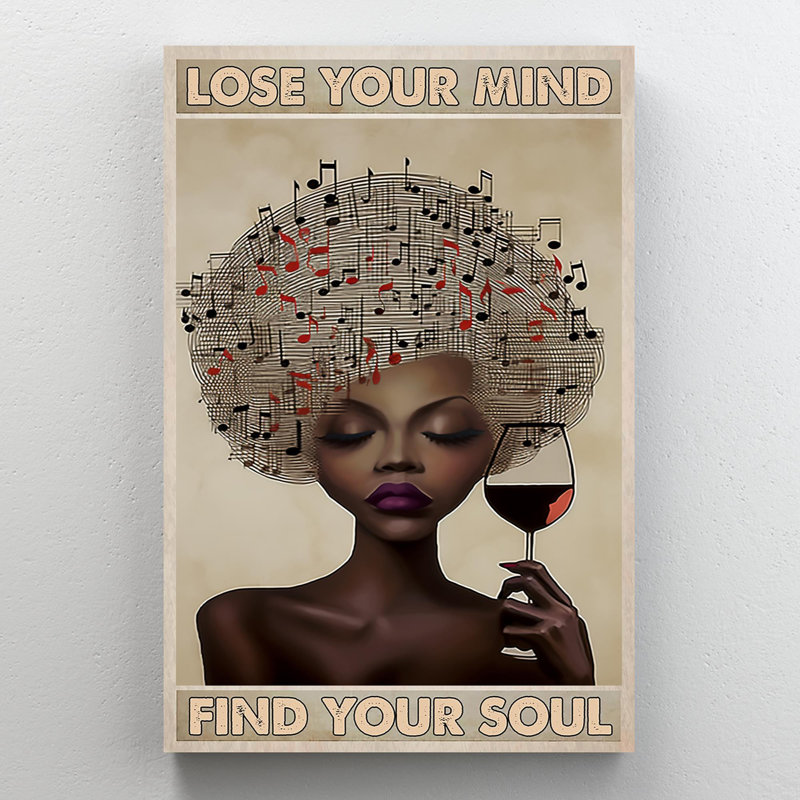 «Music Lose Your Mind 1», impression sur toile, H 36 po x l 24 po x P 1,25 po