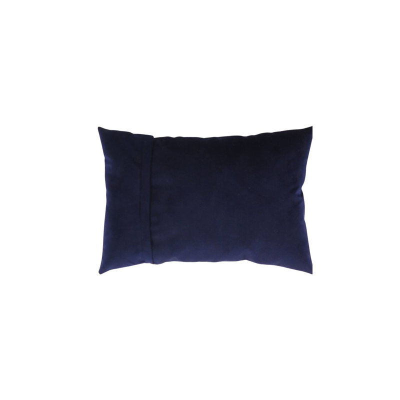Persian Velvet Pillow 16'' X 24'', 16"H x 24"W, Rectangular, Navy Blue/Orange/Yellow/Green