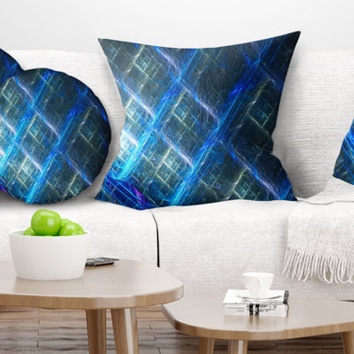 Glowing Fractal Grill - Abstract Printed Pillow
