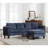 5 Seat Modular Sofa,with Storage Ottoman, Convertible Sectional Sofa, L Shaped Couch , Reversible Chaise ,Riveted sofa,Chenille-1300742775