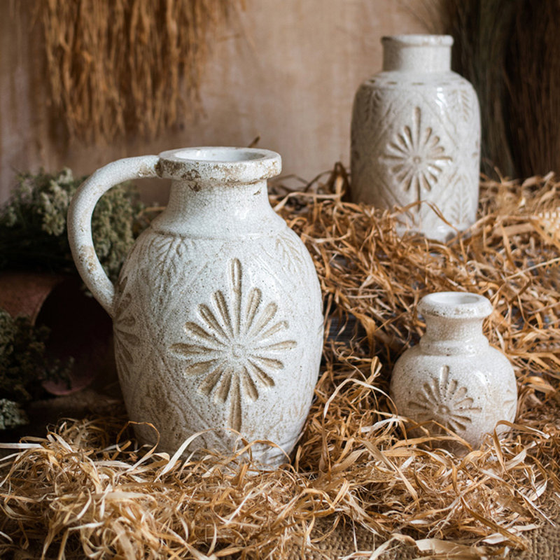 Siegert Handmade Ceramic Jar, 16.7" H x 6.3" W x 13" D