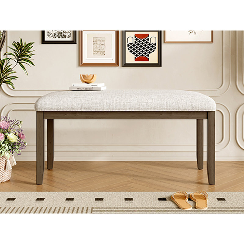 Banc rembourré pour chambre à coucher, Brun