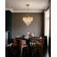 Lustre doré 12 lumières avec détails en cristal transparent Rick