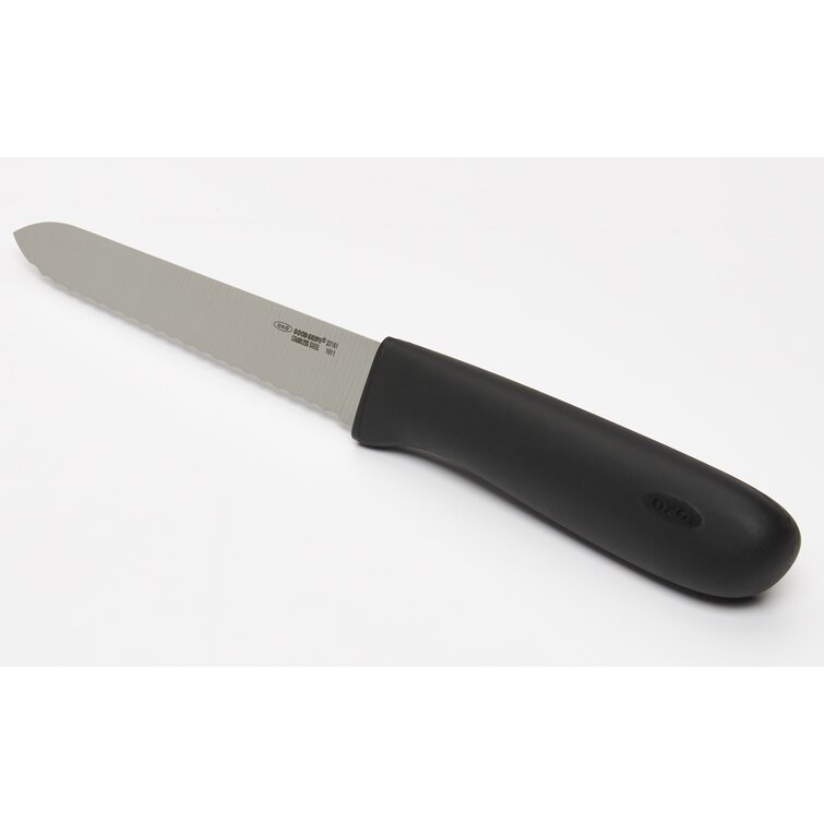 OXO Good Grips 5-in Serrated Utility Knife,Silver/Black