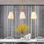Lustre linéaire pour îlot de cuisine à 3 lumières Lidia