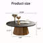Table basse ronde en bois à piédestal robuste pour salon facile à assembler