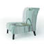 Fauteuil de chambre rembourré à motif géométrique blanc Syrah