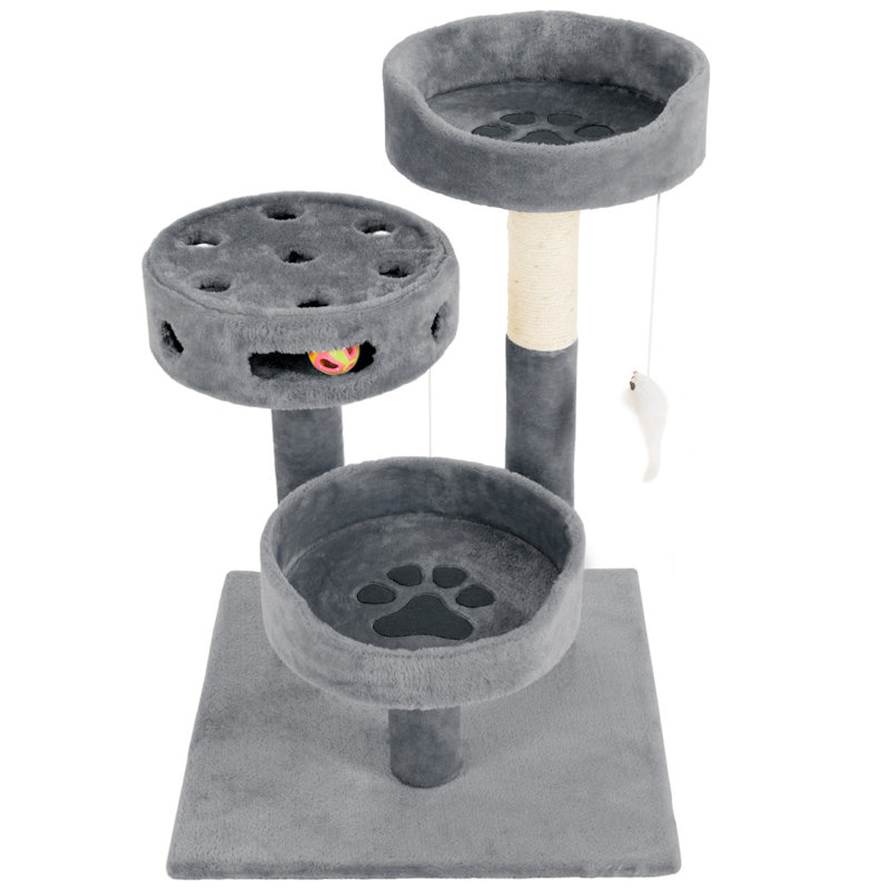 Arbre à chat PETMAKER - Tour haute pour chat, Gris