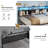 Corner Bed Frame with 3 Drawers and Storage Bookcase, Daybed with Charging Station and LED Lights-2101053989-2101276667