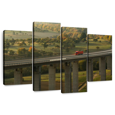 Lilie Truck On Autobahn Bridge