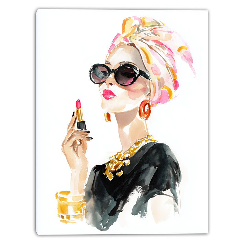 «Glamour with Rouge à lèvres», art mural sur toile