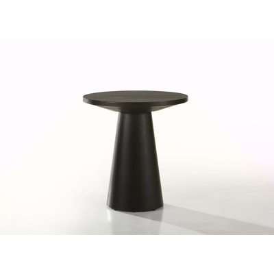 Console ronde noire l 20 po Jasper