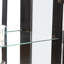 Vitrine lumineuse en verre éclairé, beaux pieds de table, tiroir, trois tablettes, armoire à tablettes fixes et réglables, décoration intérieure, portes, dossier en miroir, éclairage intégré-128983715
