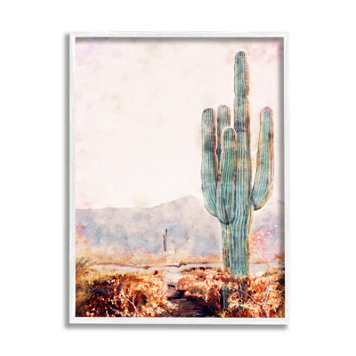 Cactus debout sur fond blanc