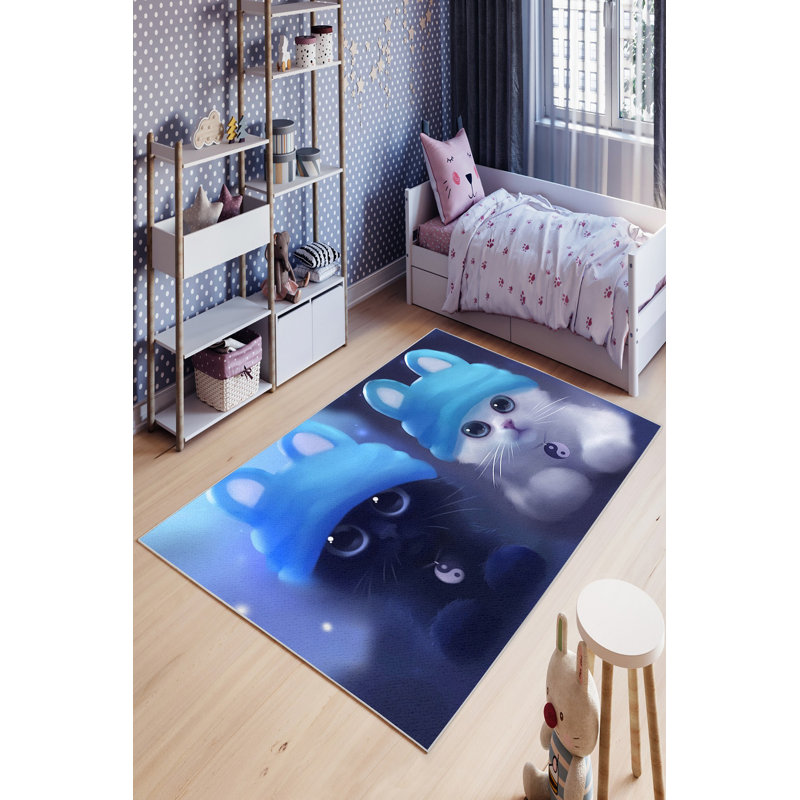 Tapis écologique, 100% polyester, 31,5 po x 47,2 po | 650 po / m², hauteur de poils de 0,16 po | Pois antibactérien antidérapant en PVC | Lavable à la machine, parfait pour le salon et la chambre à coucher