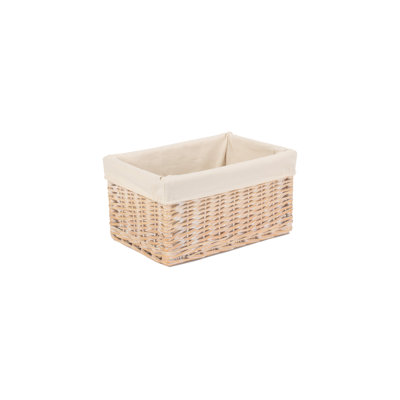 Wicker Storage Basket with Lining