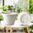 Plant Pots Set Of 5,10 Outside Diameter Flower Pots,8.5 Inner Diameter Plant Planters With Drainage Hole,Durable Garden Pots Perfect For Indoor And Outdoor Plant Planting,Decor,Gray