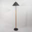 2-Light Rubber Wood Floor Lamp with Linen Shade
