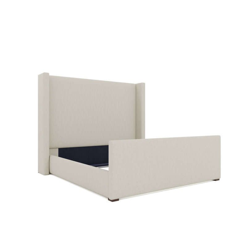 Lit de pied de lit Aylet Luxe, King, Blanc cassé